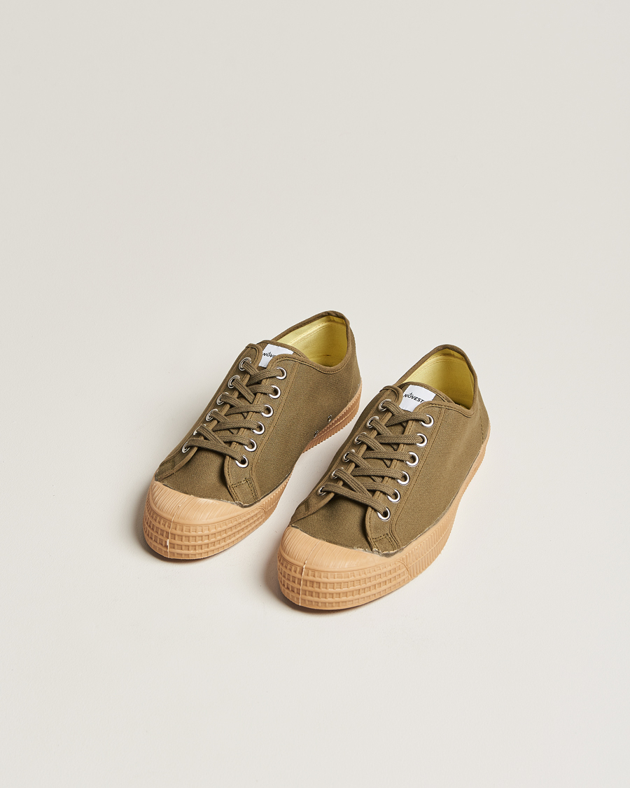 Uomini | Sneakers | Novesta | Star Master Organic Cotton Sneaker Military/Transparant