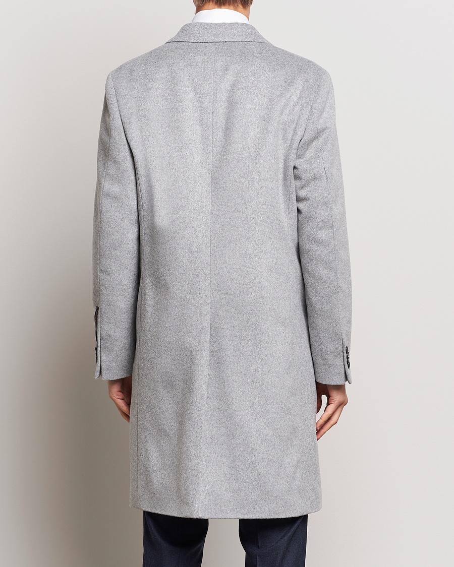 Uomini | Giacche | Oscar Jacobson | Shaw Wool/Cashmere Coat Light Grey