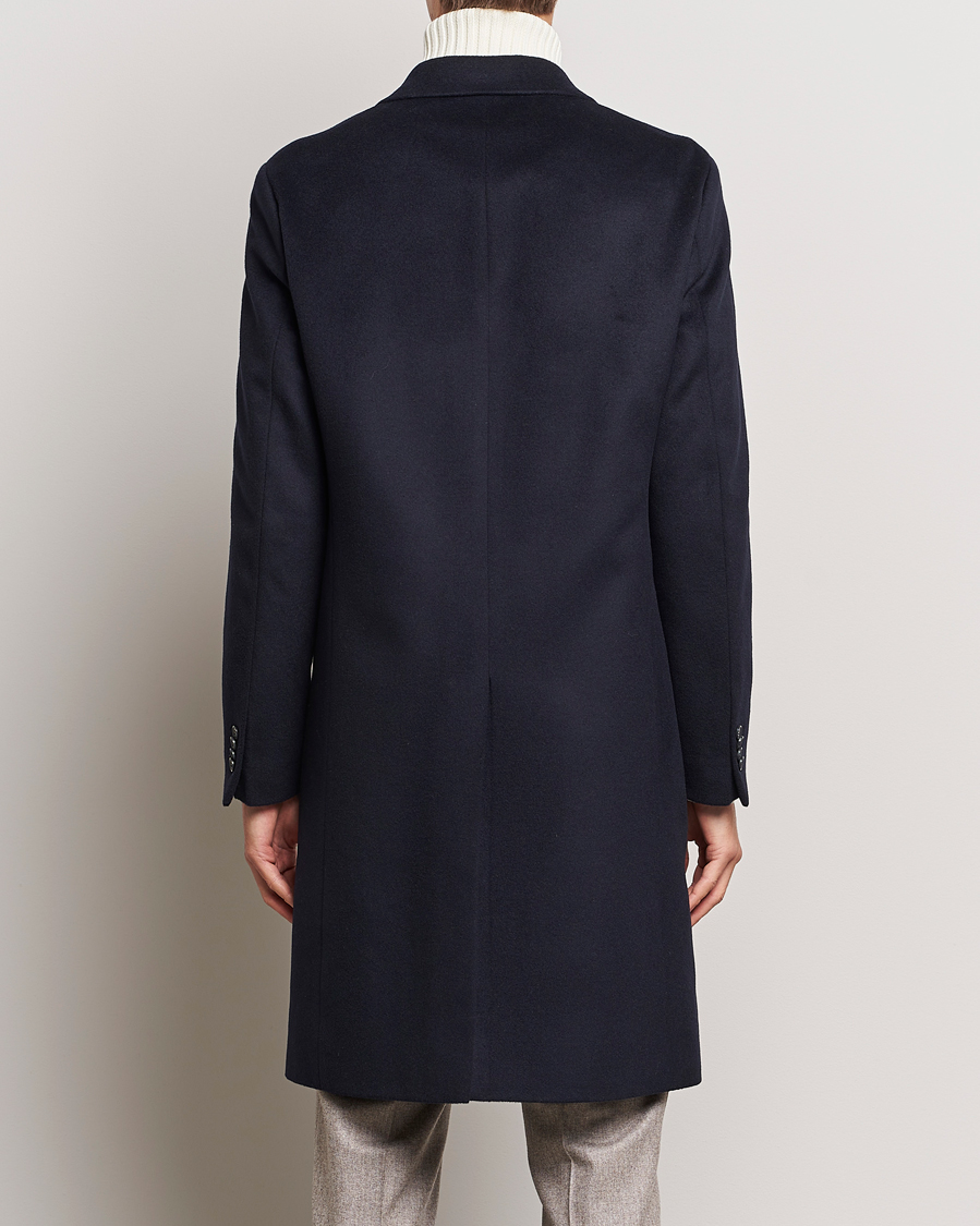 Uomini | Giacche | Oscar Jacobson | Slater Wool/Cashmere Double Breasted Coat Navy