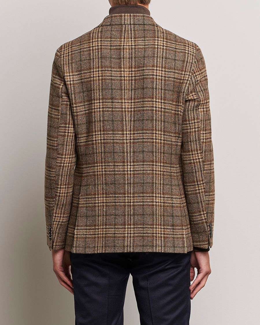 Uomini | Blazers | Oscar Jacobson | Fogerty Soft Checked Wool Blazer Brown