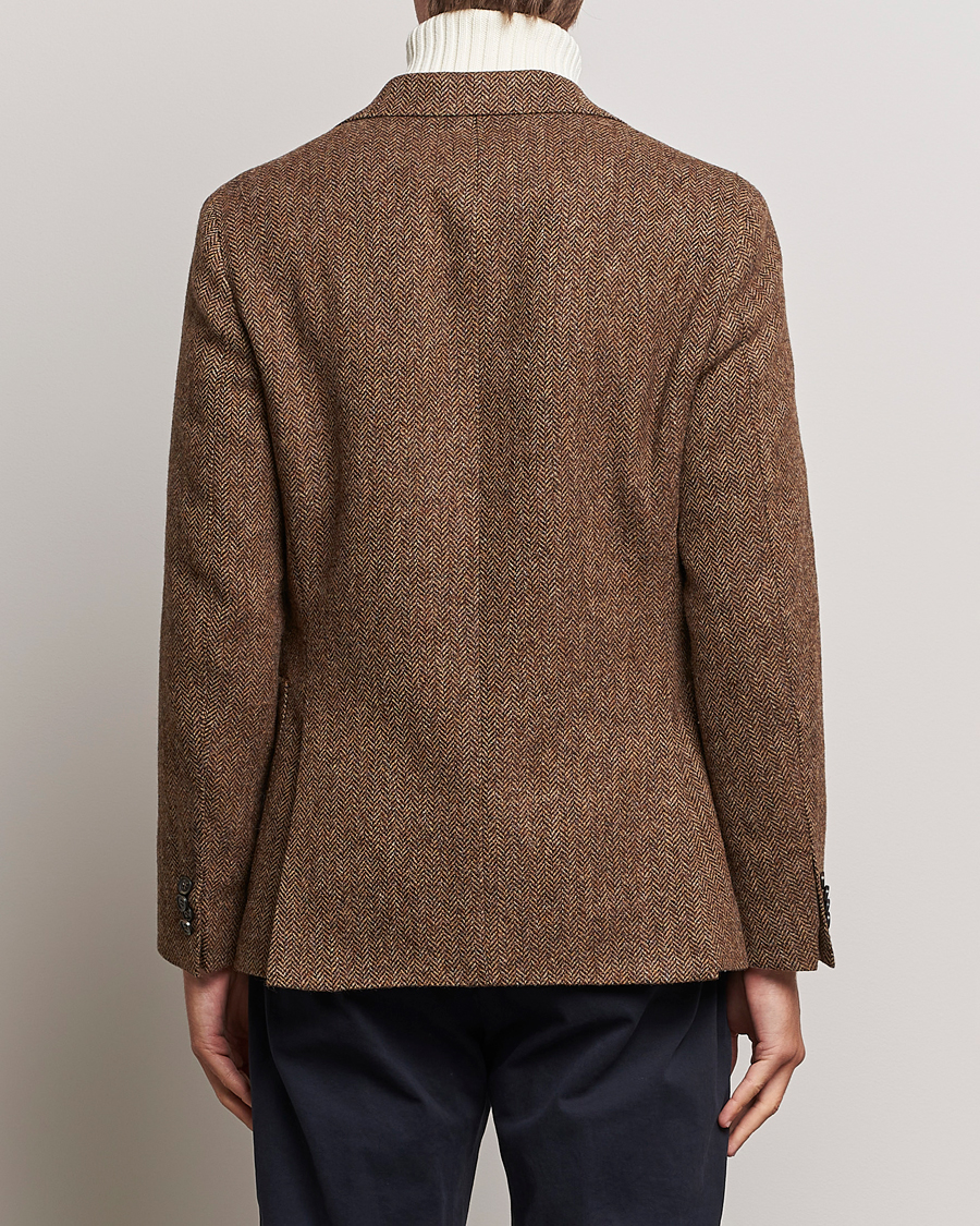 Uomini | Blazers | Oscar Jacobson | Fogerty Moon Herringbone Tweed Blazer Beige