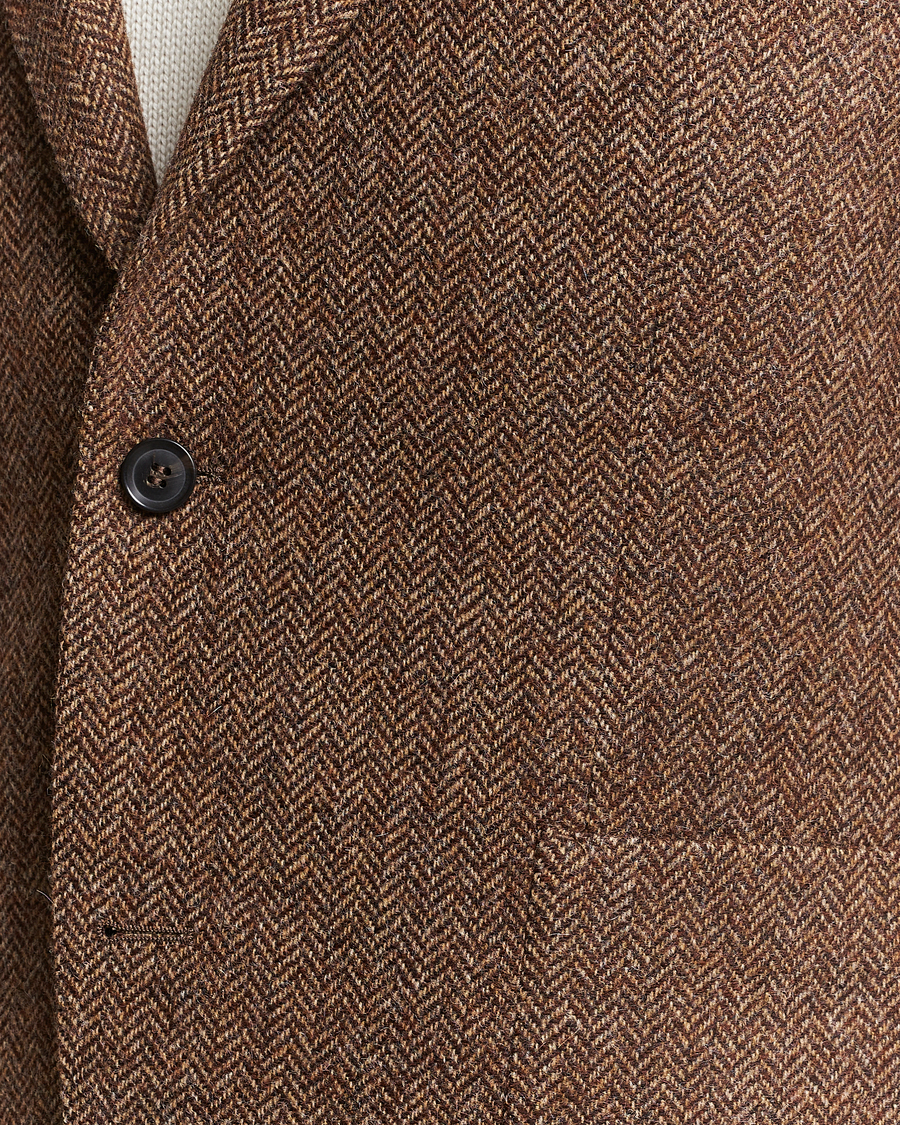 Uomini | Blazers | Oscar Jacobson | Fogerty Moon Herringbone Tweed Blazer Beige