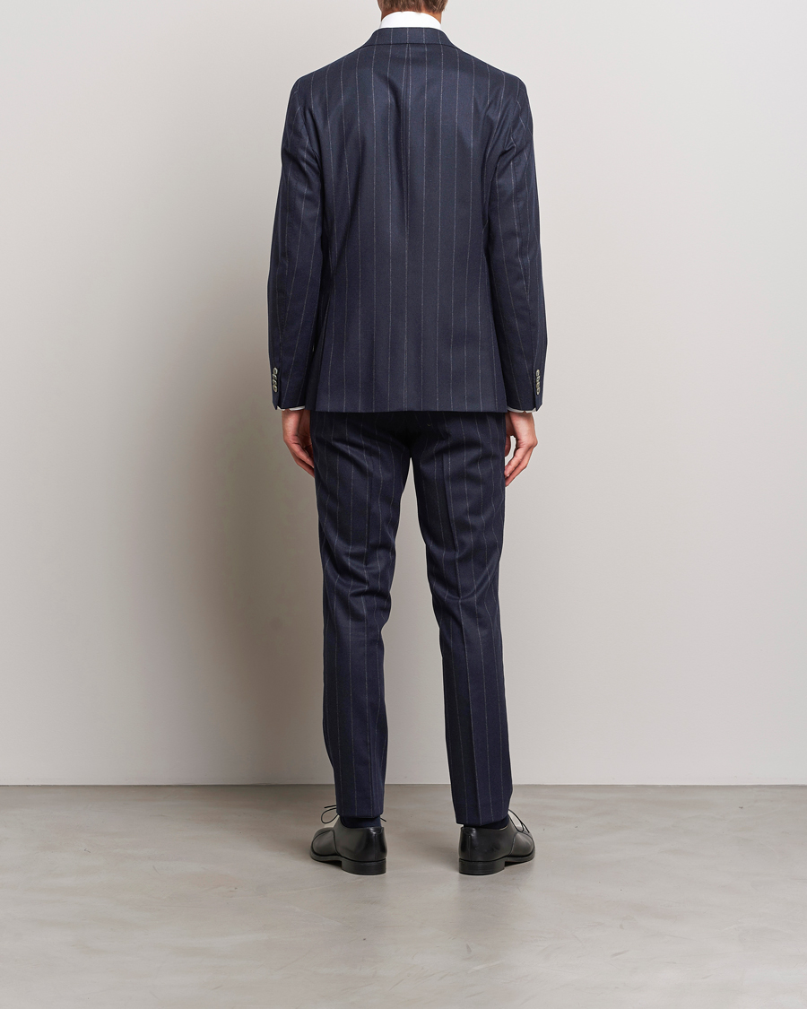 Uomini | Abiti | Oscar Jacobson | Fogerty Denz Pinstripe Wool Suit Navy