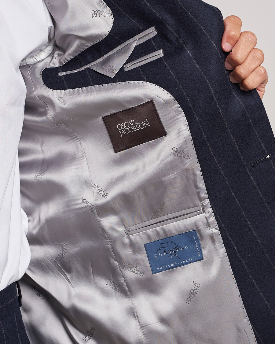 Uomini | Abiti | Oscar Jacobson | Fogerty Denz Pinstripe Wool Suit Navy