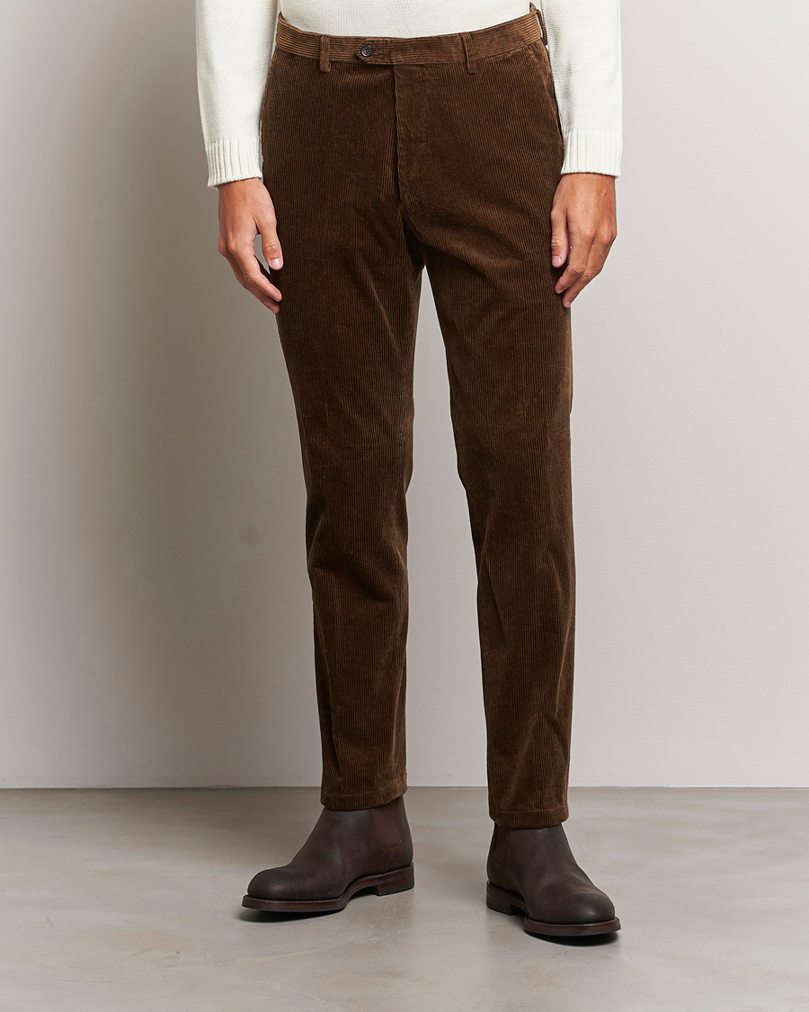 Uomini | Pantaloni | Oscar Jacobson | Denz Corduroy Trousers Camel
