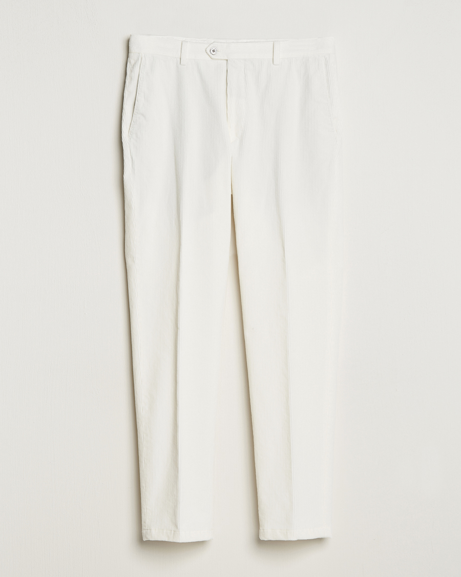 Uomini | Pantaloni | Oscar Jacobson | Denz Corduroy Trousers White