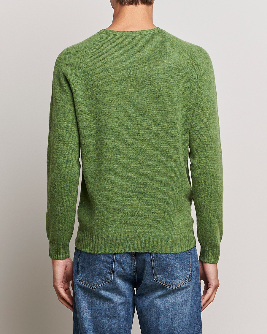 Uomini | Maglieria | Oscar Jacobson | Kendal Raglan Wool Crewneck Green