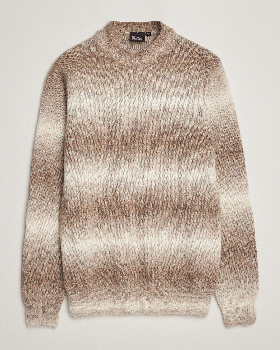 Uomini | Maglieria | Oscar Jacobson | Valter Alpaca Knitted Sweater Beige