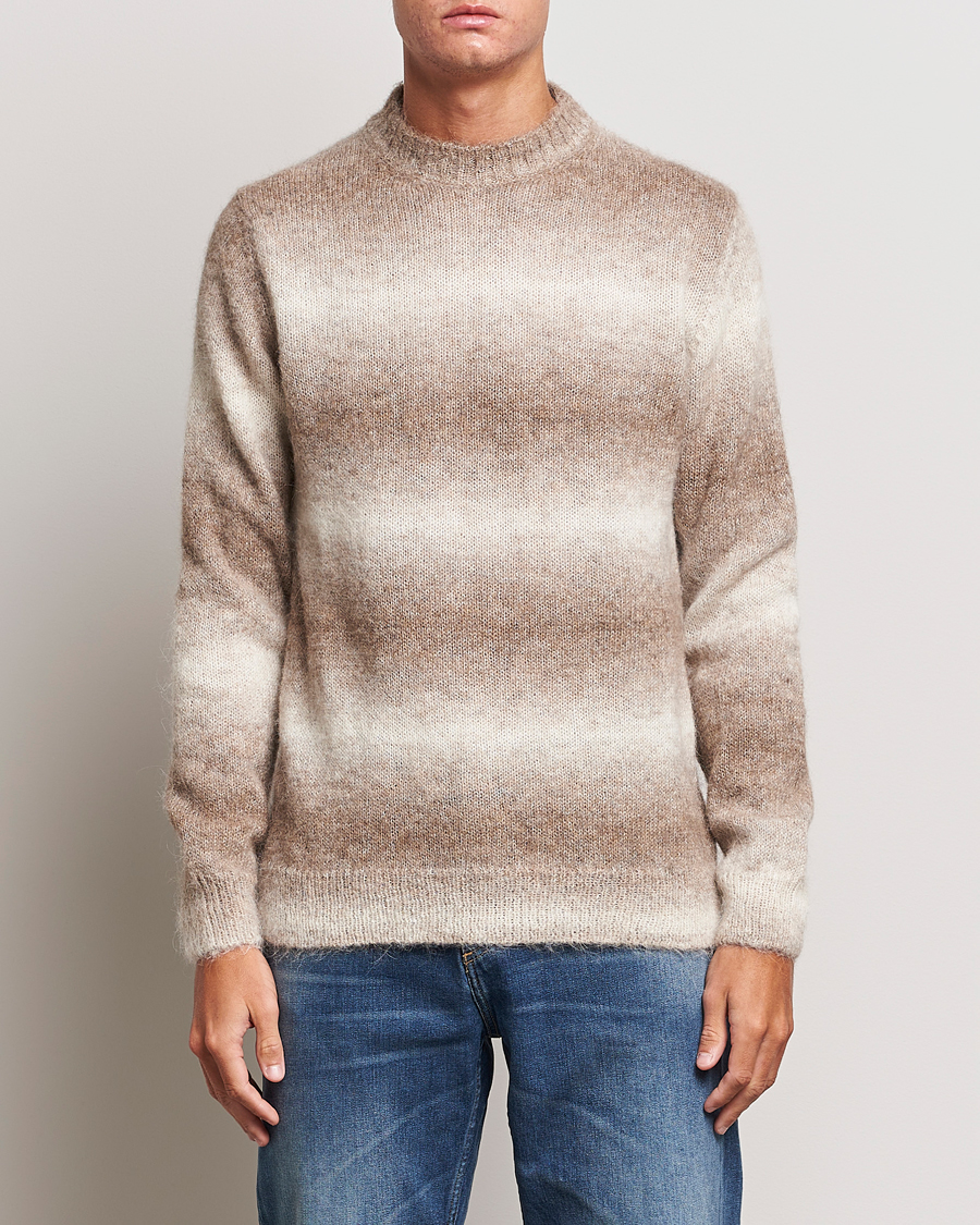 Uomini | Maglieria | Oscar Jacobson | Valter Alpaca Knitted Sweater Beige