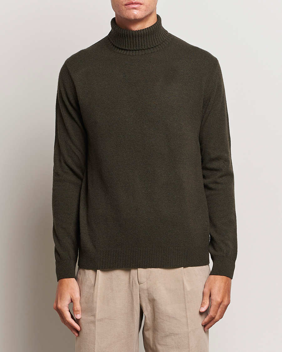 Uomini | Maglieria | Oscar Jacobson | Salim Wool/Cashmere Rollneck Green