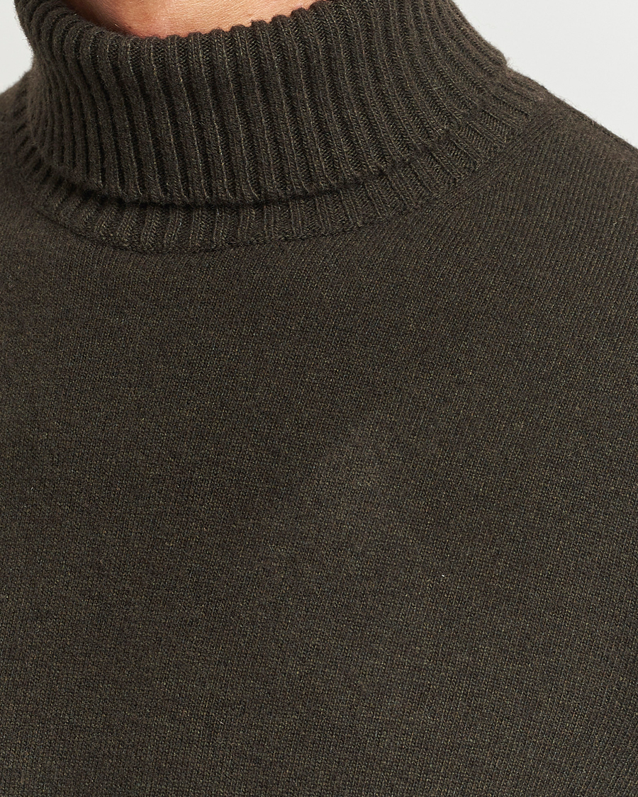 Uomini | Maglieria | Oscar Jacobson | Salim Wool/Cashmere Rollneck Green