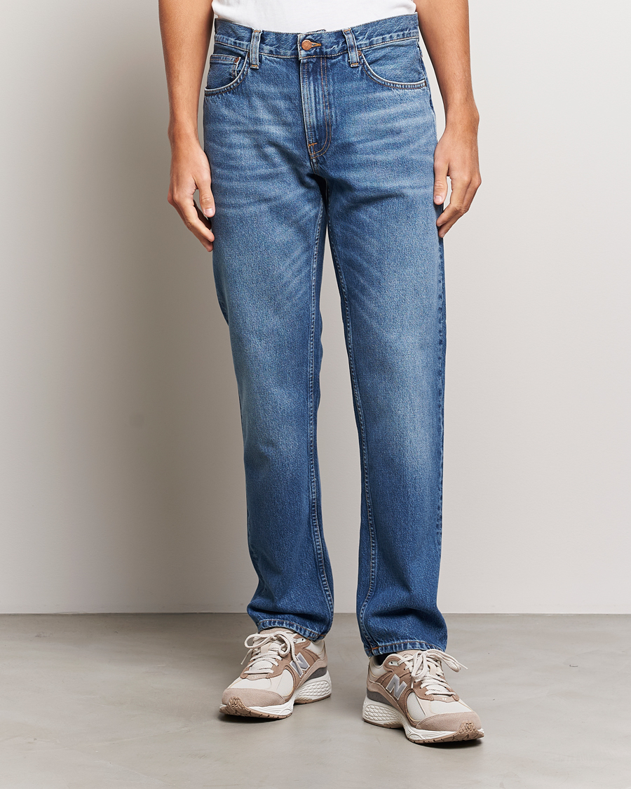 Uomini | Jeans | Nudie Jeans | Gritty Jackson Jeans Blue Traces
