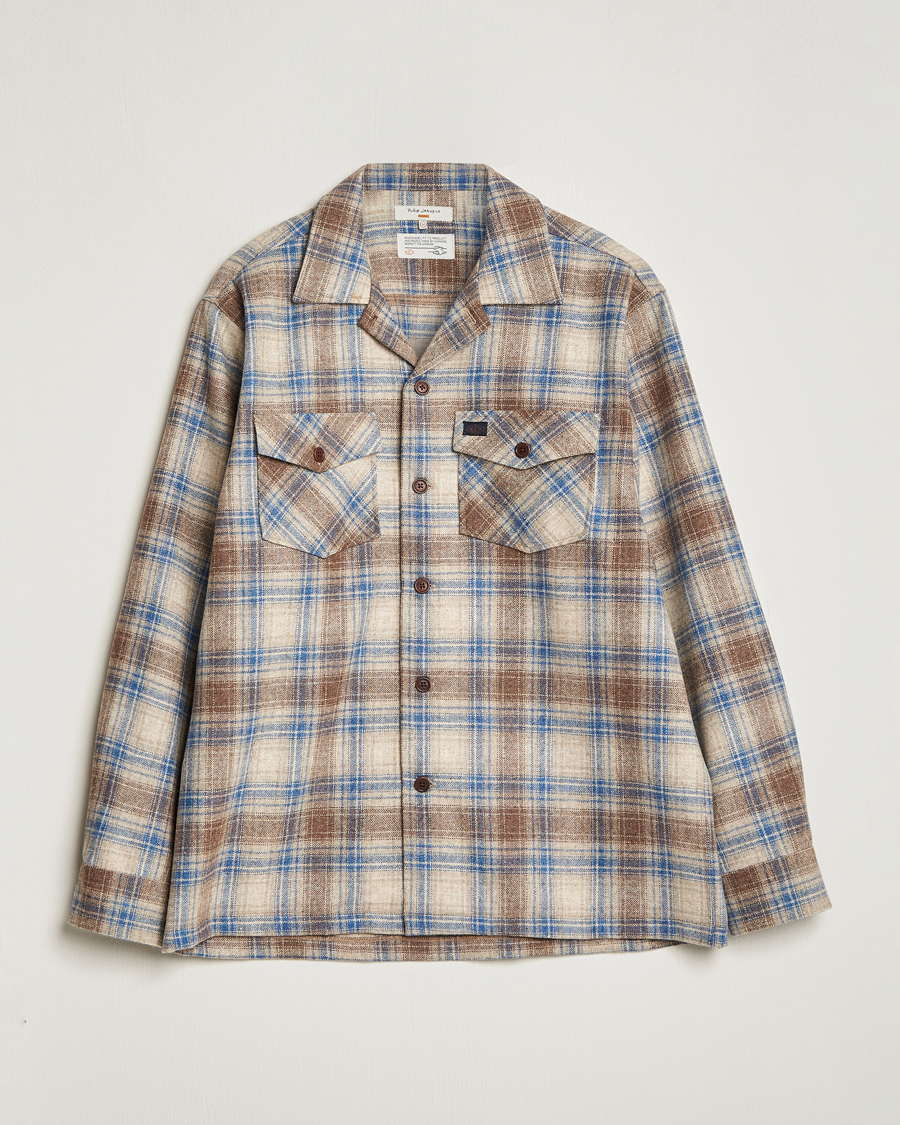 Uomini | Camicie | Nudie Jeans | Vincent Wool Checked Overshirt Multi