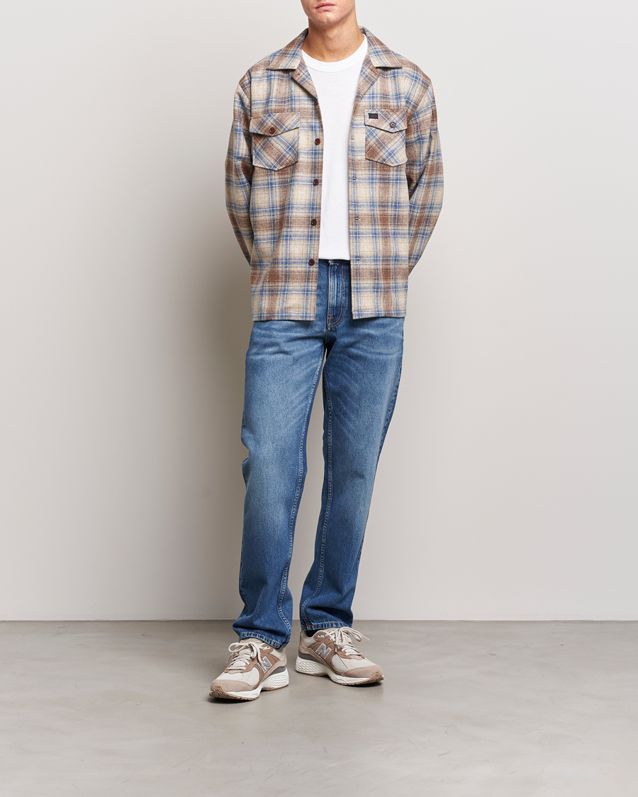 Uomini | Camicie | Nudie Jeans | Vincent Wool Checked Overshirt Multi