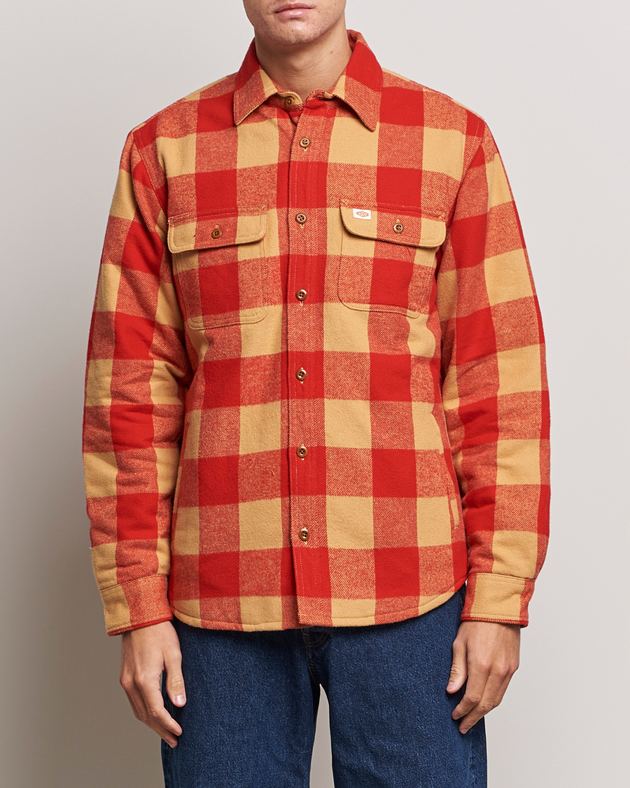 Uomini | Giacche | Nudie Jeans | Glenn Padded Checked Shirt Jacket Red