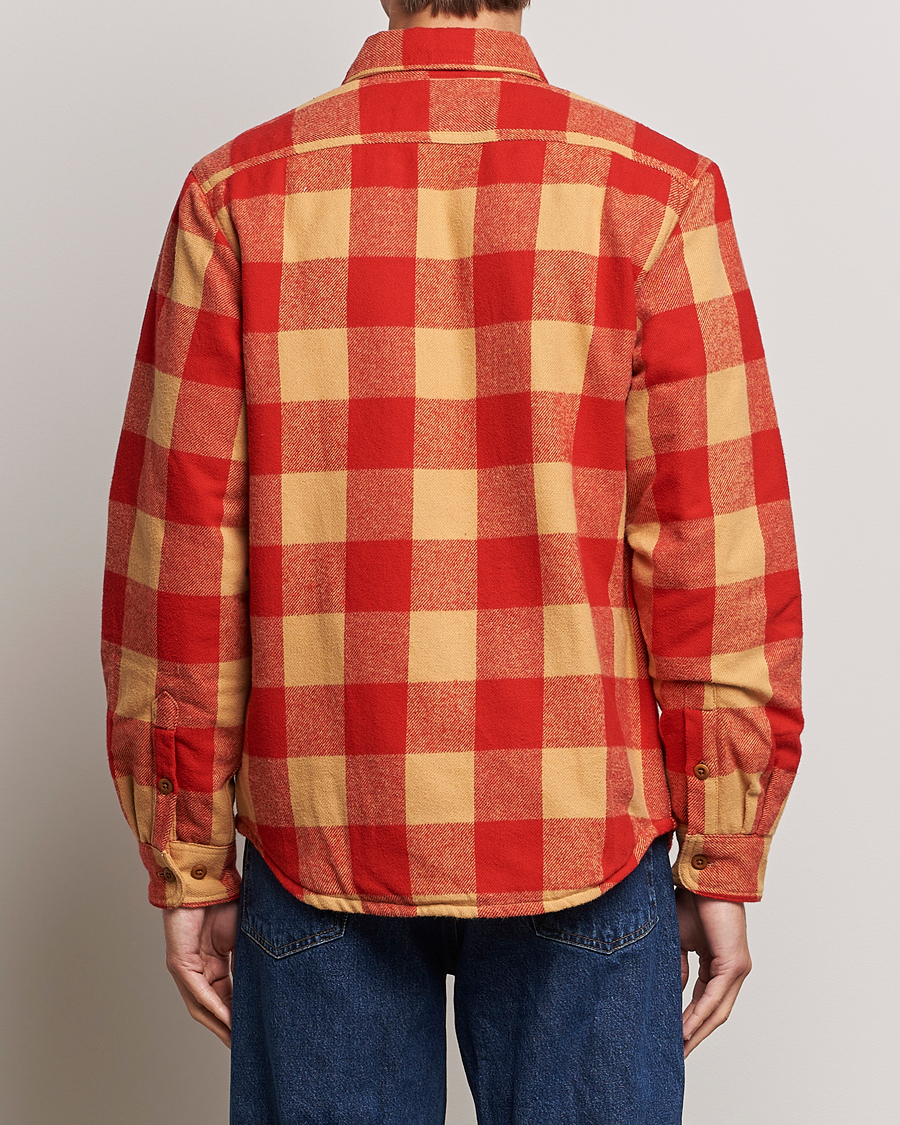 Uomini | Giacche | Nudie Jeans | Glenn Padded Checked Shirt Jacket Red