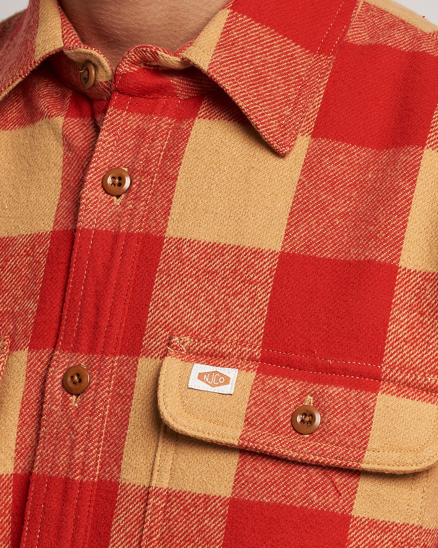 Uomini | Giacche | Nudie Jeans | Glenn Padded Checked Shirt Jacket Red