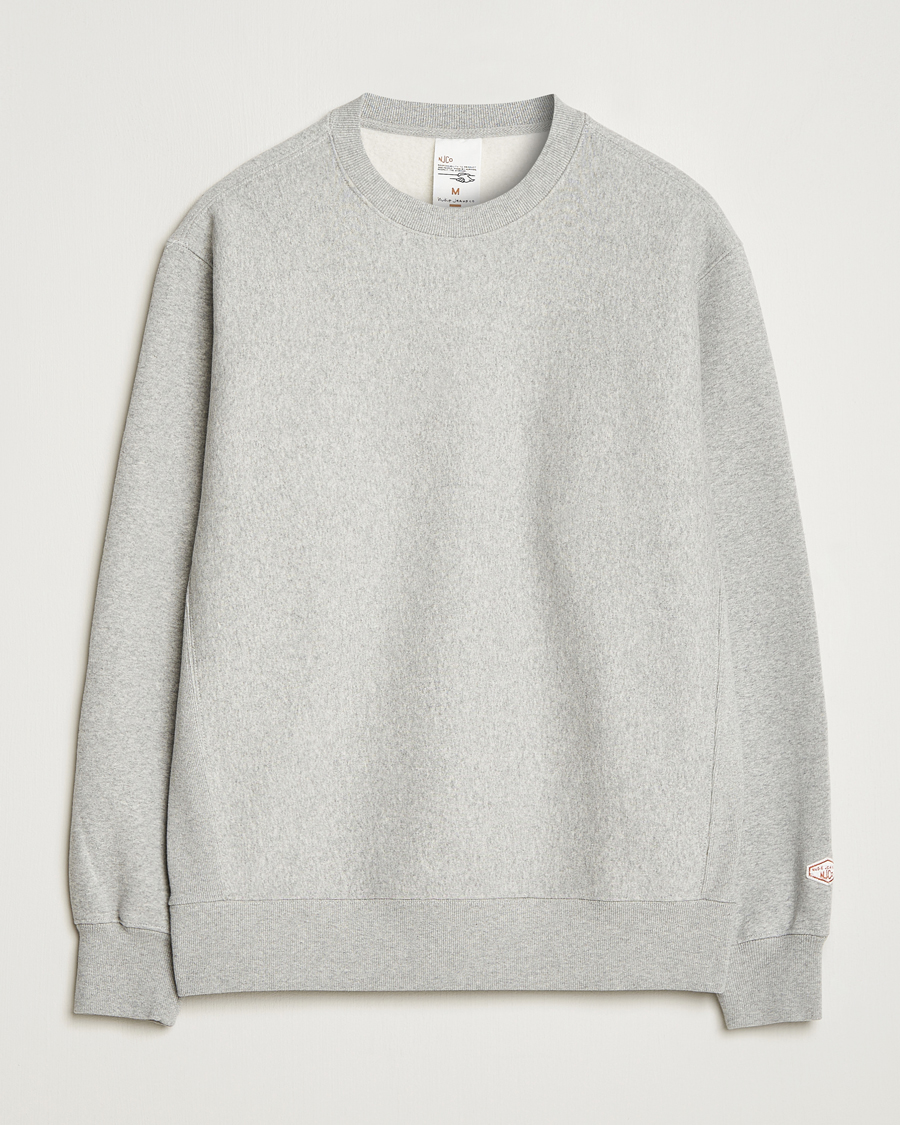 Uomini | Maglieria | Nudie Jeans | Hasse Crew Neck Sweatshirt Grey Melange