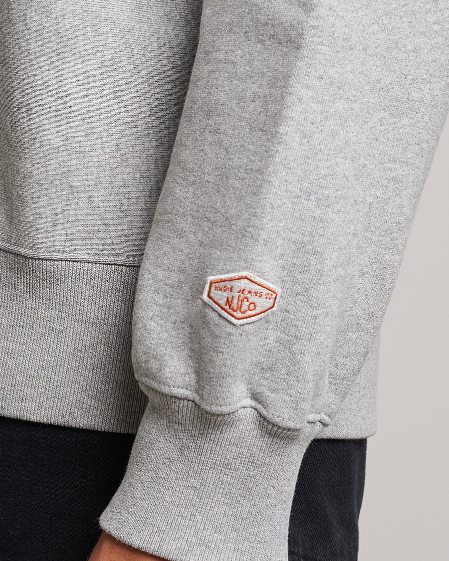 Uomini | Maglieria | Nudie Jeans | Hasse Crew Neck Sweatshirt Grey Melange