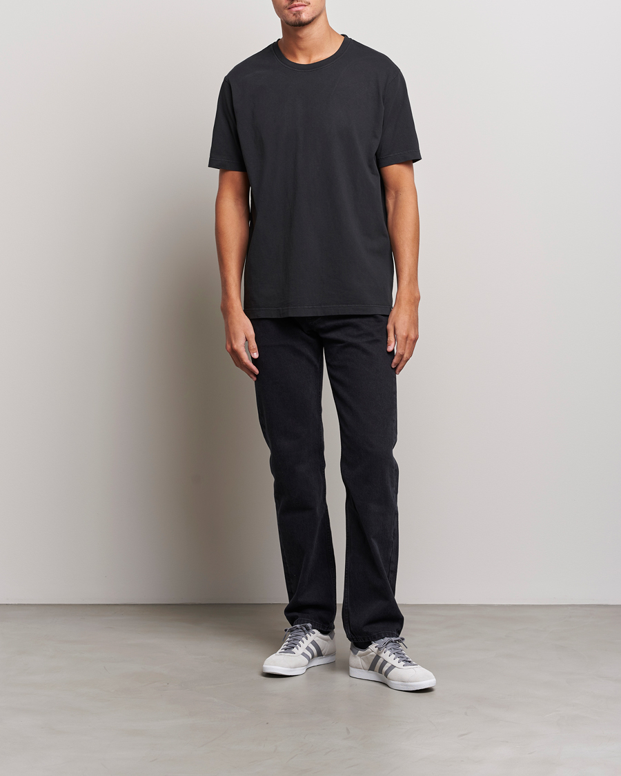 Uomini | T-shirt | Nudie Jeans | Uno Everyday Crew Neck T-Shirt Black