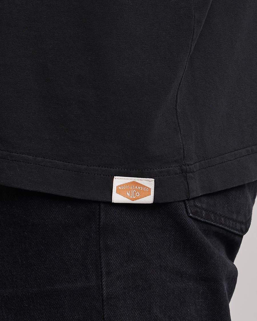 Uomini | T-shirt | Nudie Jeans | Uno Everyday Crew Neck T-Shirt Black
