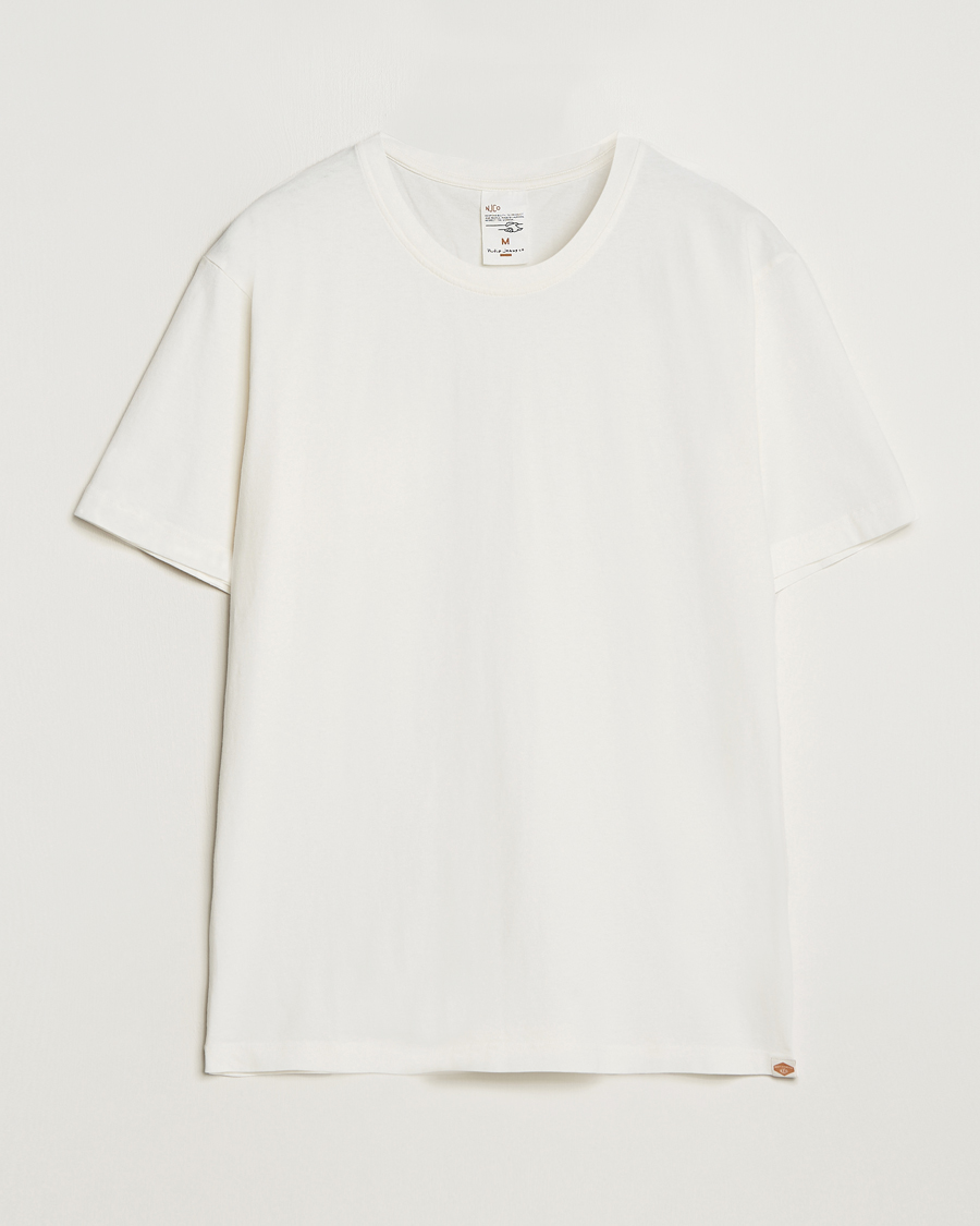Uomini | T-shirt | Nudie Jeans | Uno Everyday Crew Neck T-Shirt Chalk White