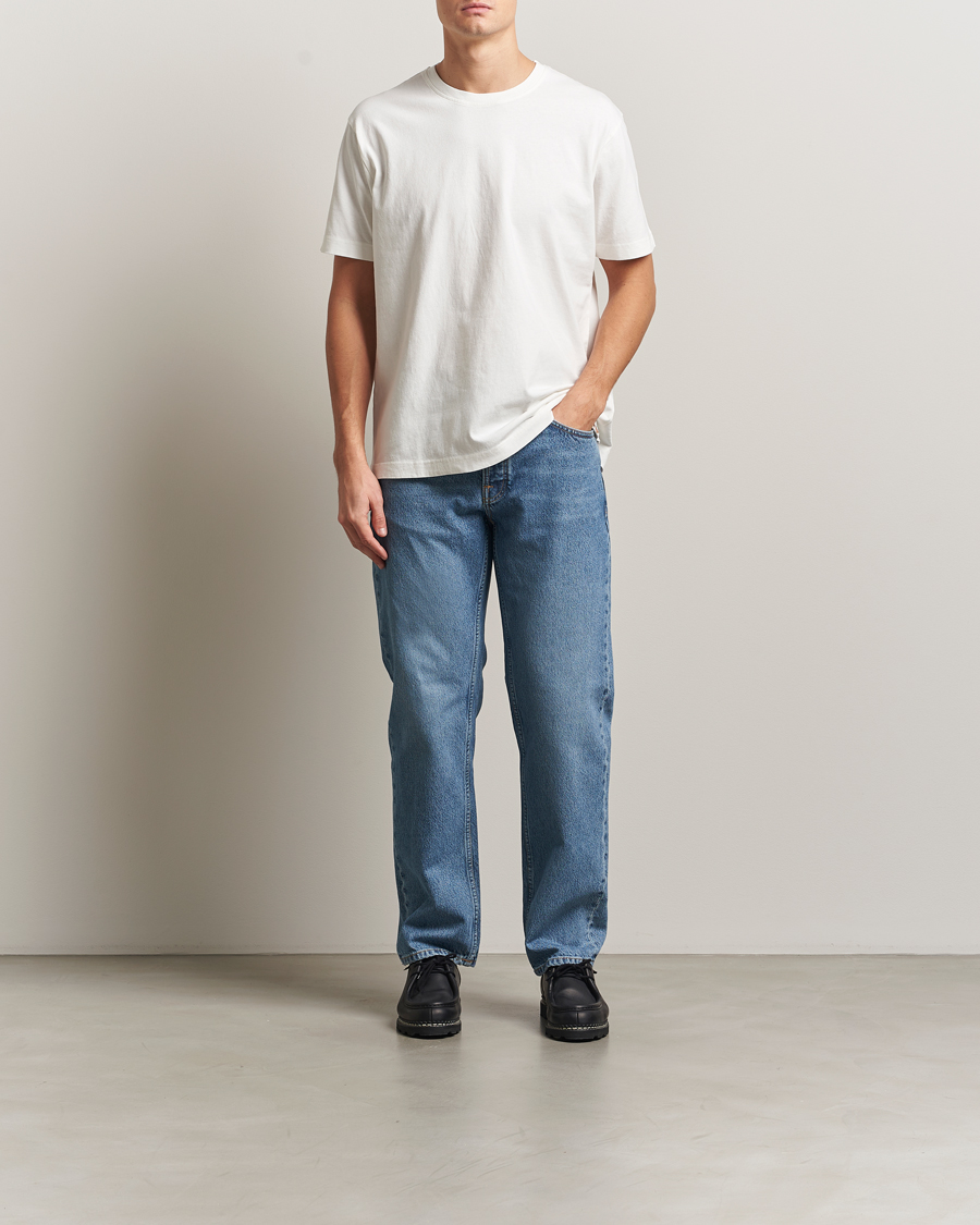 Uomini | T-shirt | Nudie Jeans | Uno Everyday Crew Neck T-Shirt Chalk White