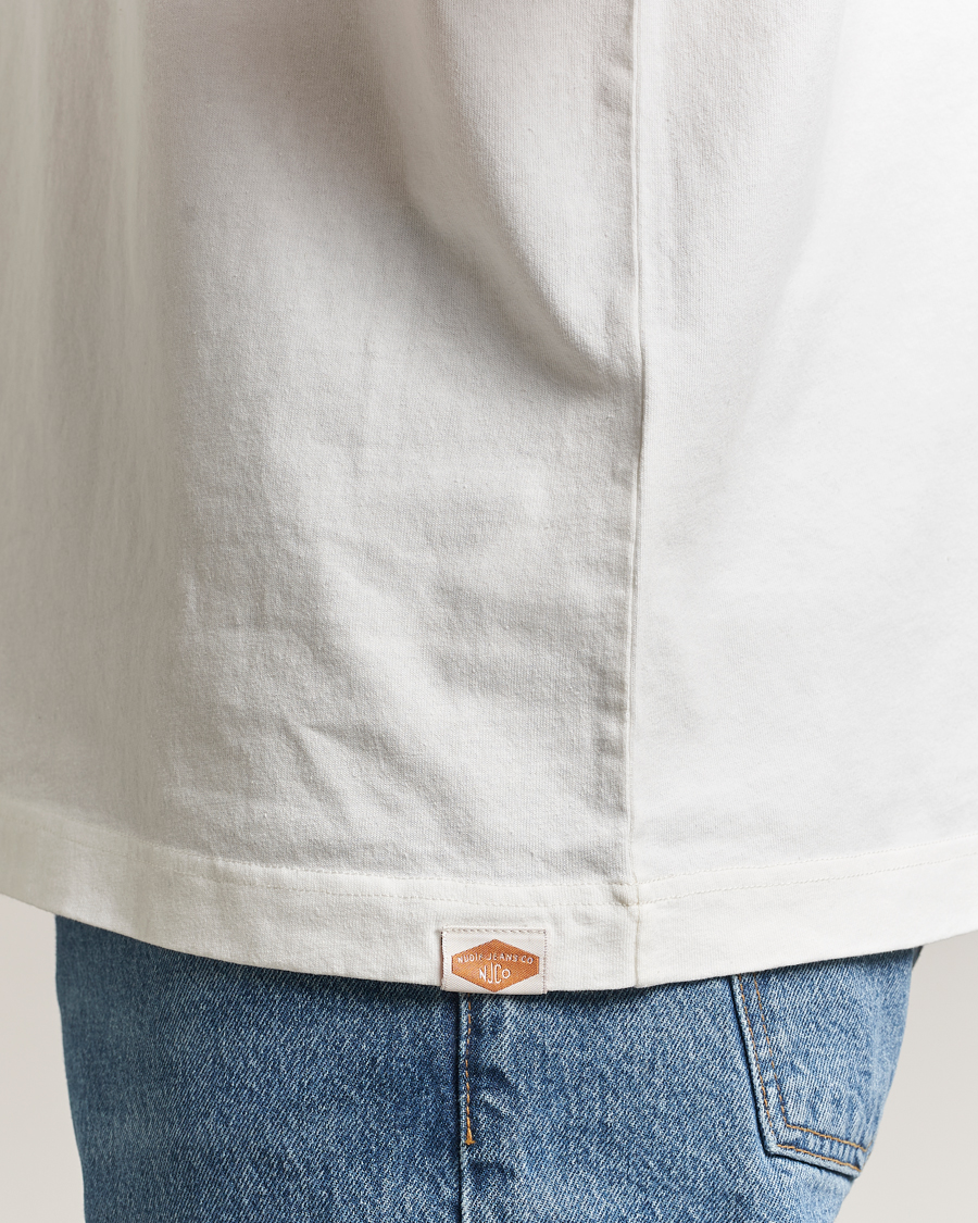 Uomini | T-shirt | Nudie Jeans | Uno Everyday Crew Neck T-Shirt Chalk White