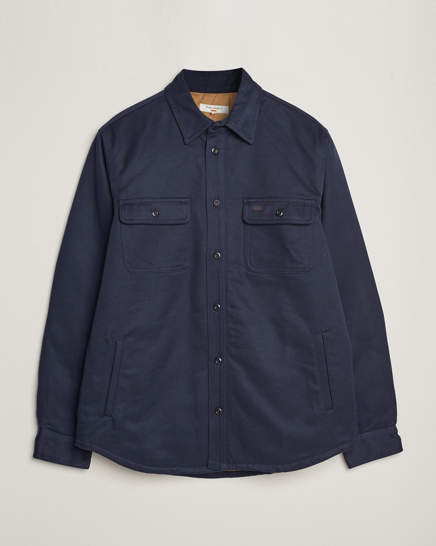 Uomini | Giacche | Nudie Jeans | Glenn Padded Shirt Jacket Navy