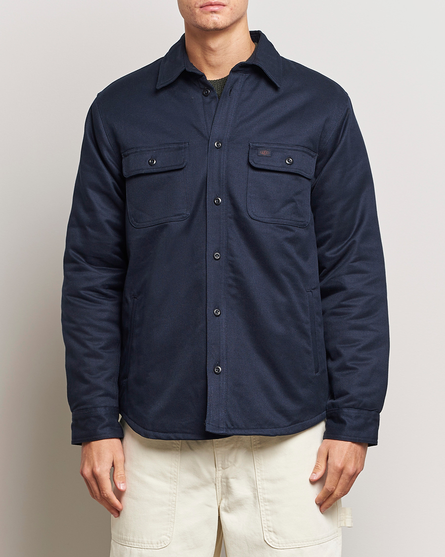 Uomini | Giacche | Nudie Jeans | Glenn Padded Shirt Jacket Navy