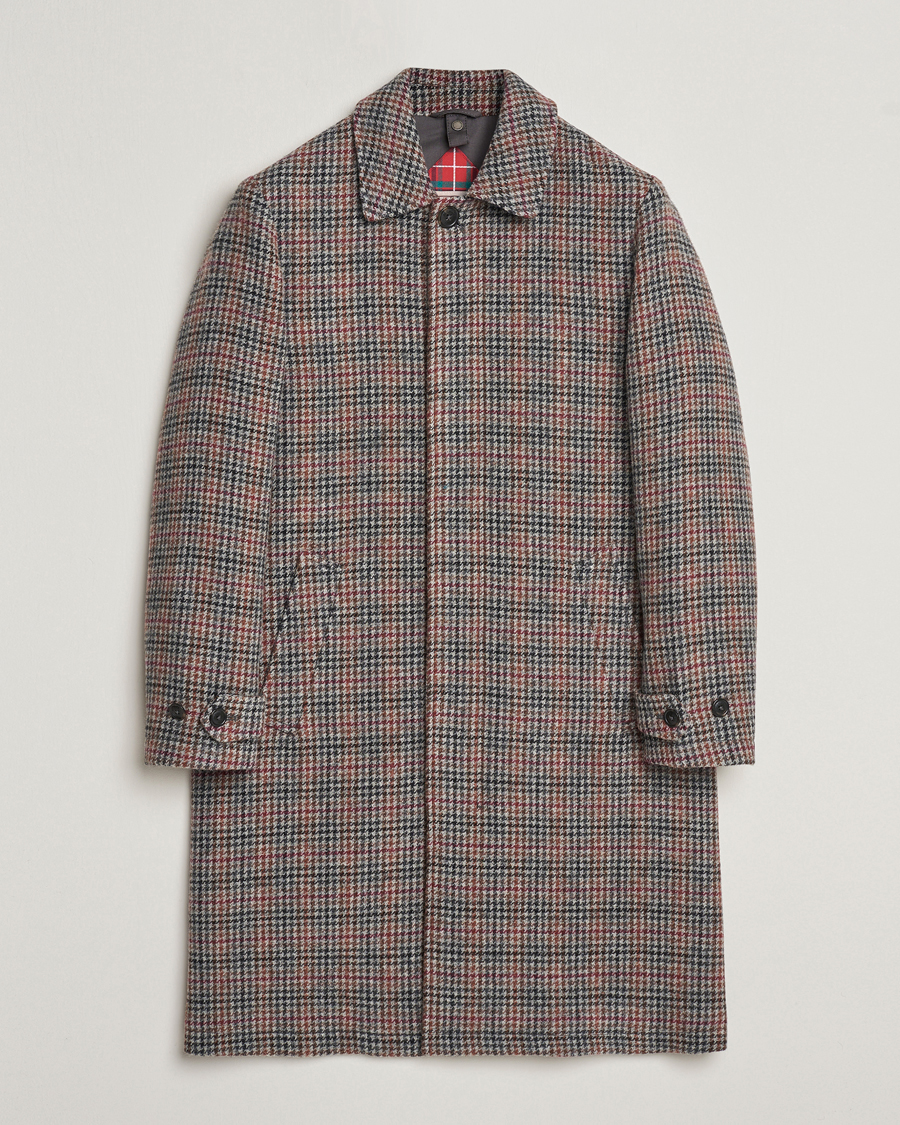 Uomini | Giacche | Baracuta | Paul Houndstooth Wool Coat Grey