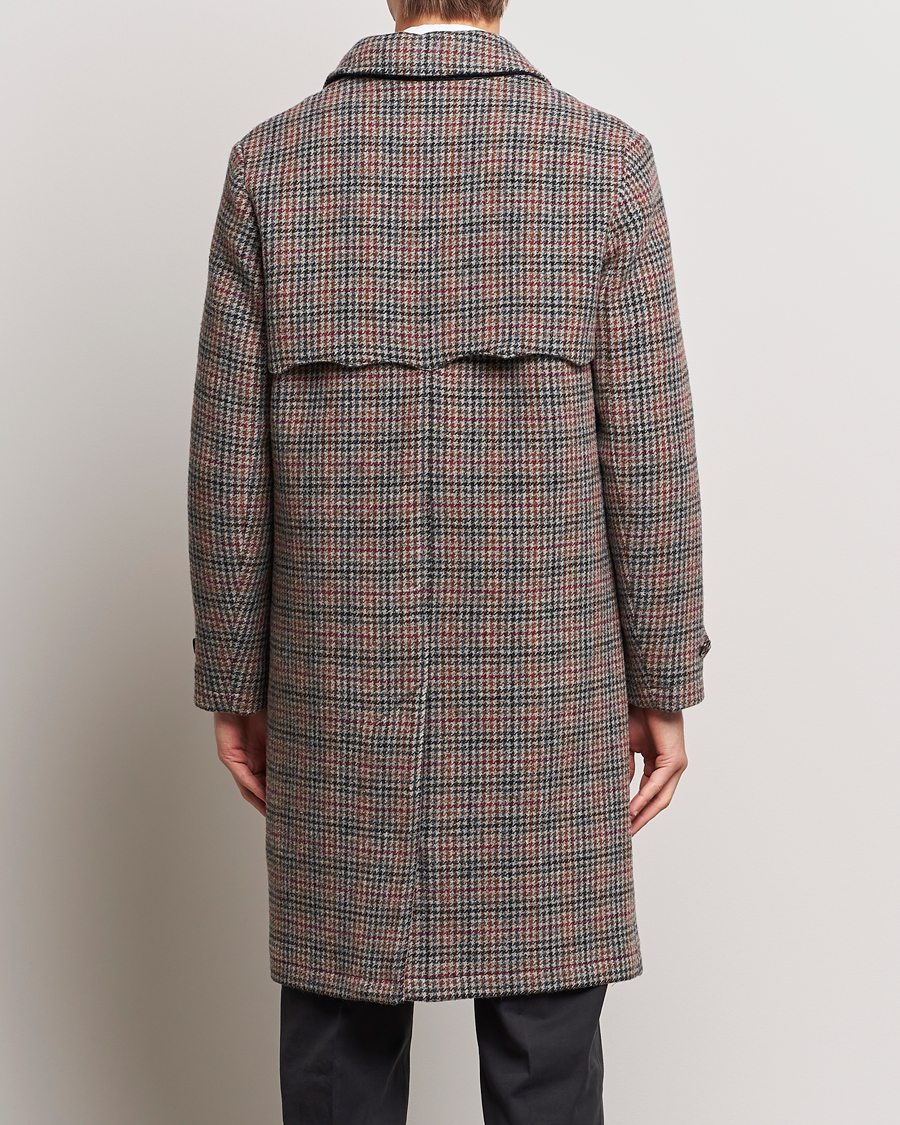 Uomini | Giacche | Baracuta | Paul Houndstooth Wool Coat Grey