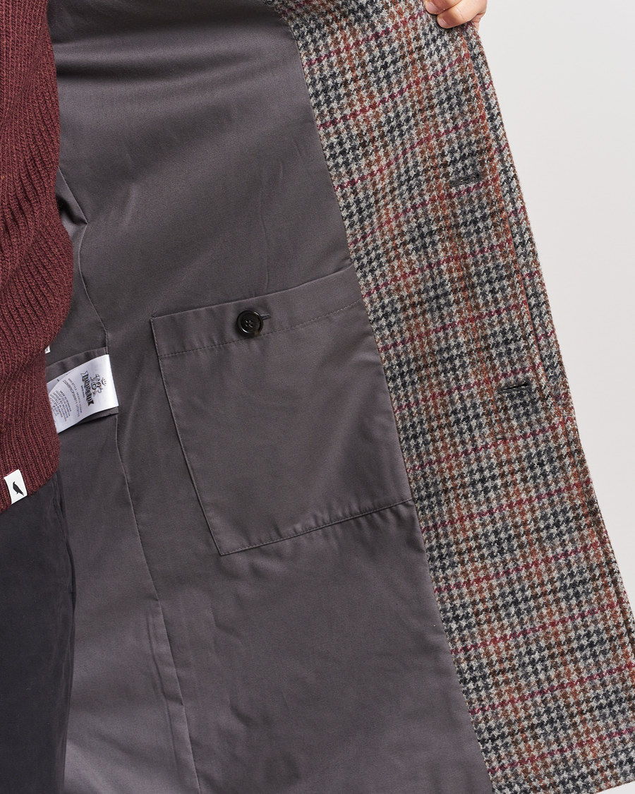 Uomini | Giacche | Baracuta | Paul Houndstooth Wool Coat Grey