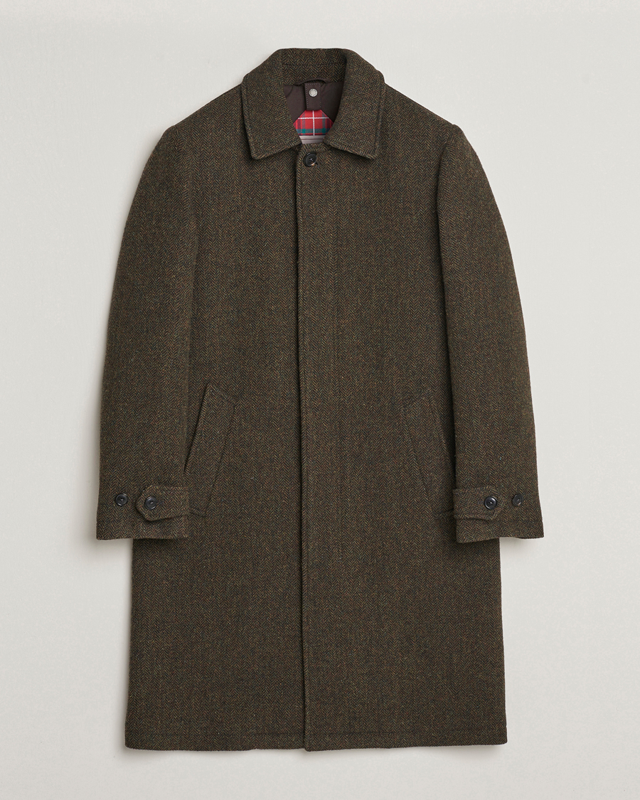 Uomini | Giacche | Baracuta | Paul Herringbone Wool Coat Bark