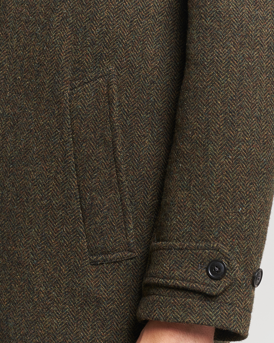 Uomini | Giacche | Baracuta | Paul Herringbone Wool Coat Bark