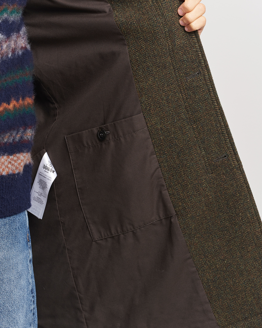 Uomini | Giacche | Baracuta | Paul Herringbone Wool Coat Bark