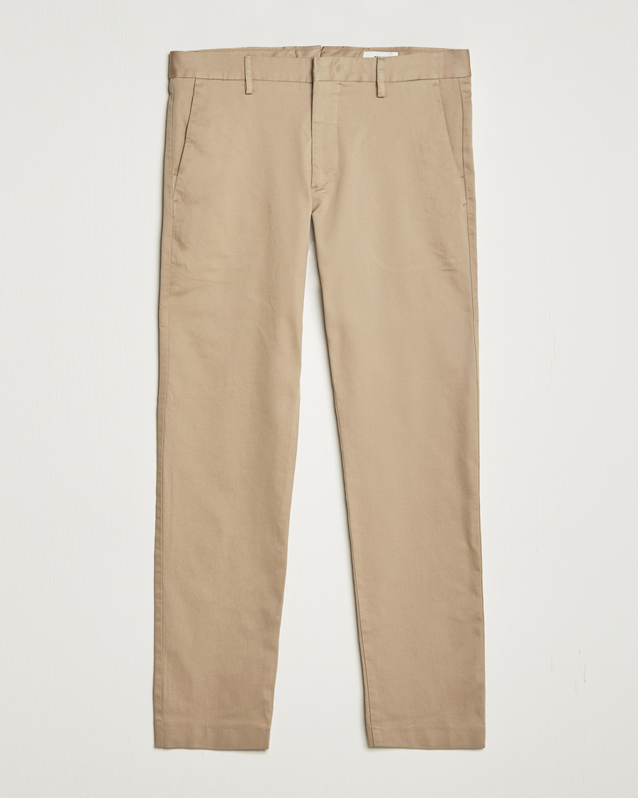 Uomini | Pantaloni | NN07 | Theo Regular Fit Stretch Chinos Khaki