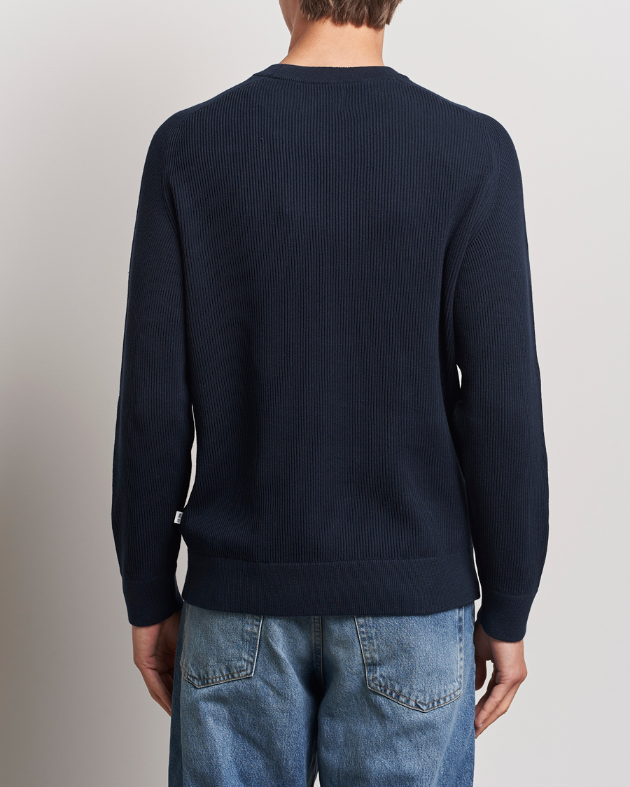 Uomini | Maglieria | NN07 | Kevin Cotton Knitted Sweater Navy Blue