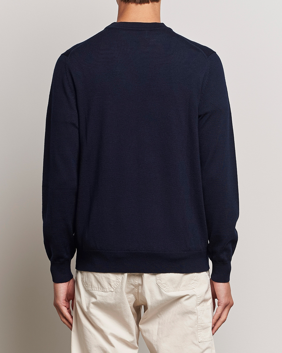 Uomini | Maglieria | NN07 | Ted Merino Crew Neck Pullover Navy Blue