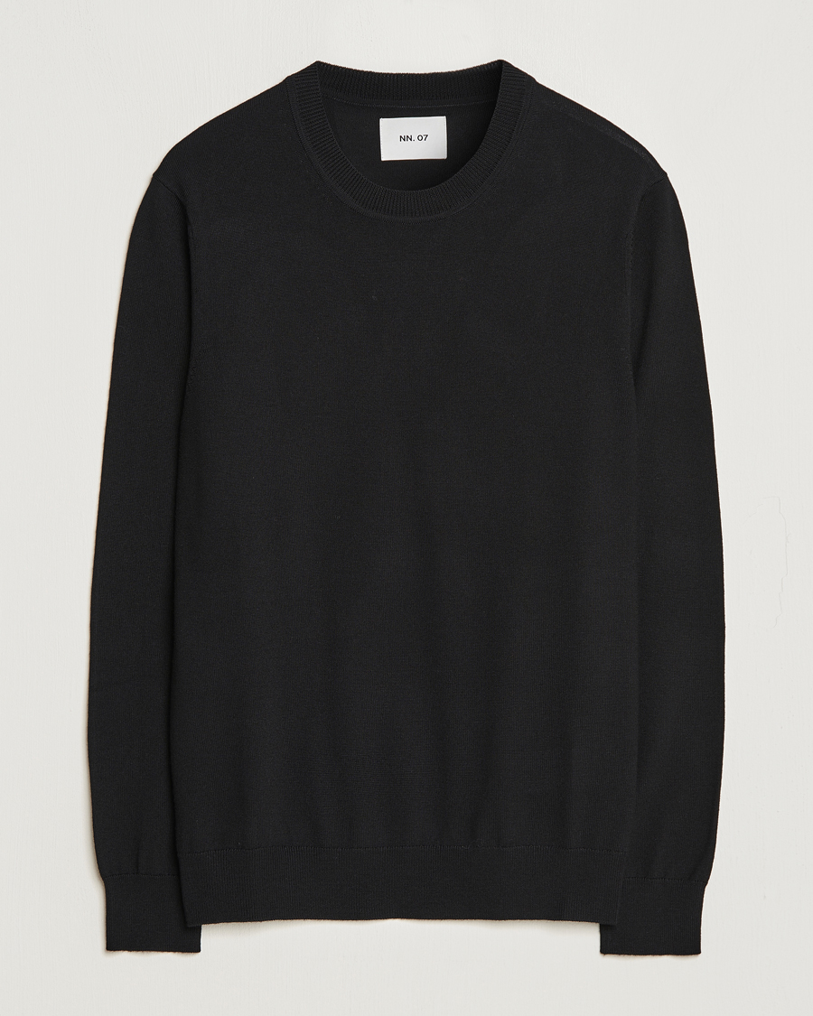 Uomini | Maglieria | NN07 | Ted Merino Crew Neck Pullover Black