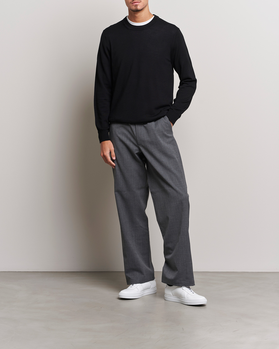 Uomini | Maglieria | NN07 | Ted Merino Crew Neck Pullover Black