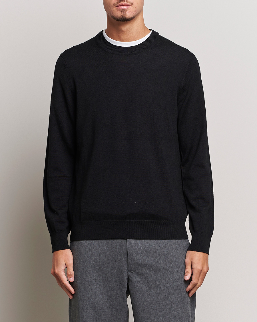 Uomini | Maglieria | NN07 | Ted Merino Crew Neck Pullover Black