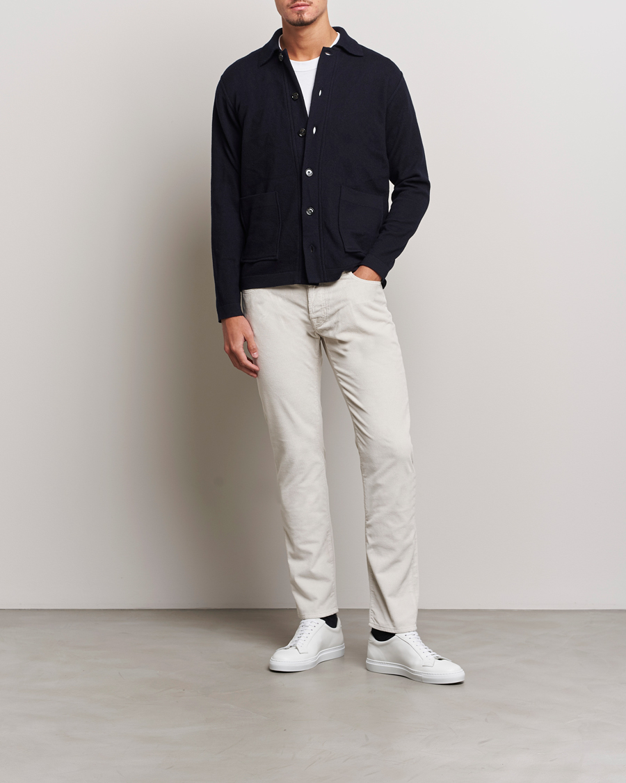 Uomini | Pantaloni | Jacob Cohën | Bard 5-Pocket Medium Corduroy Trousers Off White