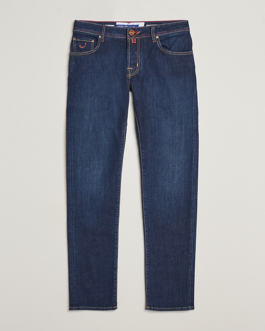 Uomini | Jeans | Jacob Cohën | Nick Venice Slim Fit Stretch Jeans Dark Blue