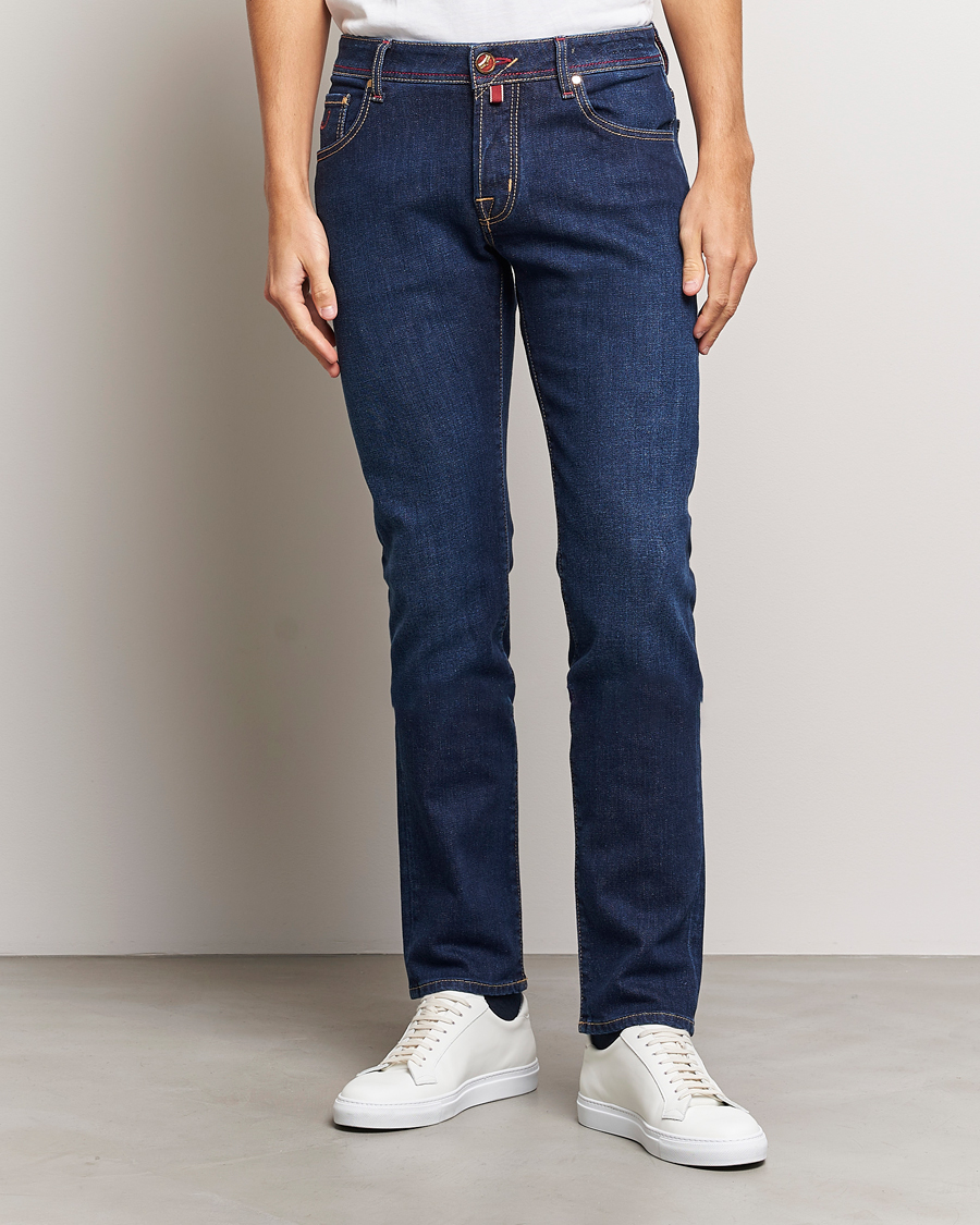Uomini | Jeans | Jacob Cohën | Nick Venice Slim Fit Stretch Jeans Dark Blue