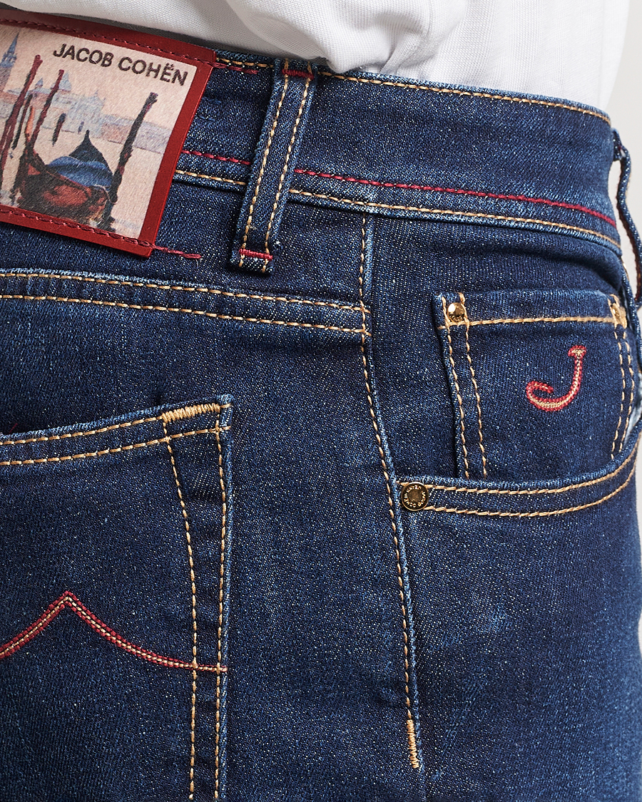 Uomini | Jeans | Jacob Cohën | Nick Venice Slim Fit Stretch Jeans Dark Blue