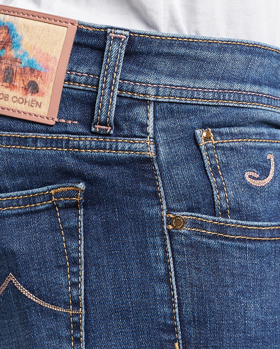 Uomini | Jeans | Jacob Cohën | Bard Rome Slim Fit Stretch Jeans Mid Blue