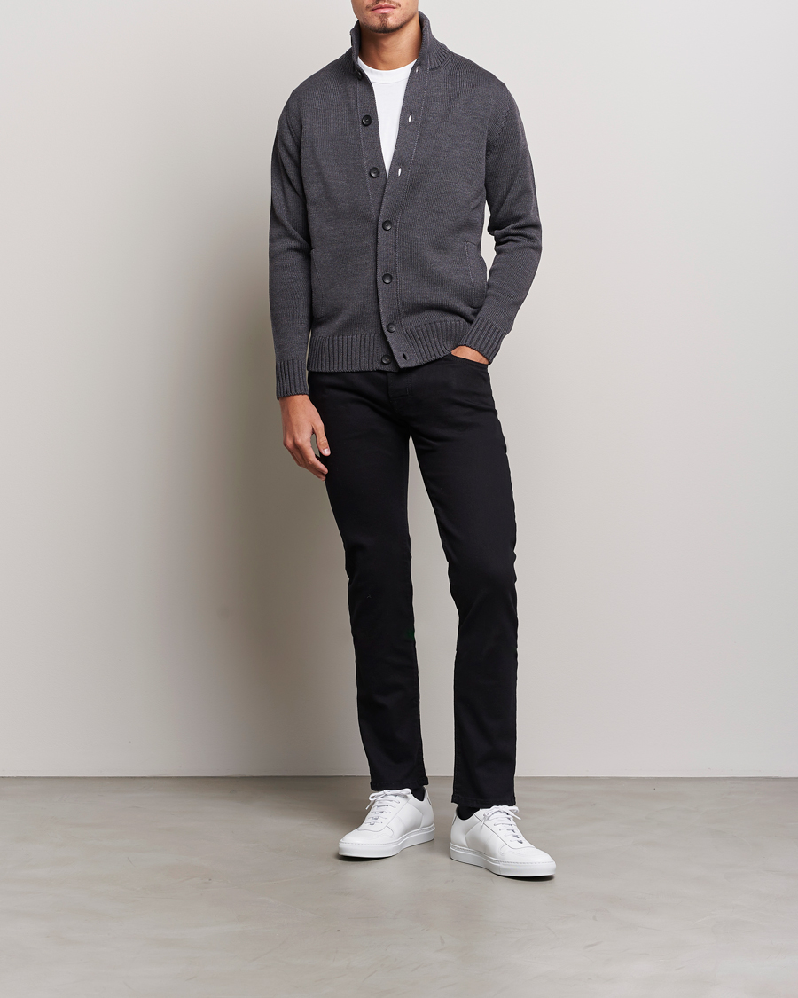 Uomini | Jeans | Jacob Cohën | Nick Slim Fit Stretch Jeans Stay Black