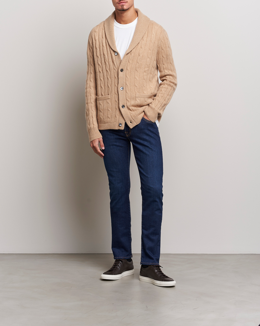 Uomini | Jeans | Jacob Cohën | Nick Slim Fit Stretch Jeans Mid Blue