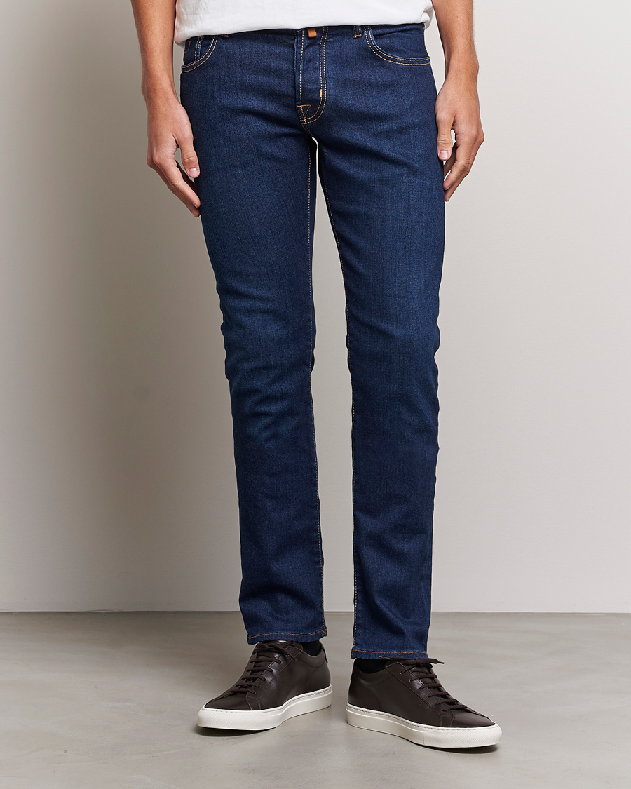 Uomini | Jeans | Jacob Cohën | Nick Slim Fit Stretch Jeans Mid Blue